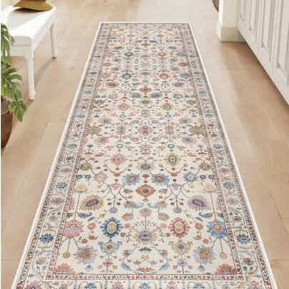 1件装长款地毯，大号绒毛地毯，适用于客厅、卧室、走廊，印花图案，柔软舒适，亲肤吸水，易于清洁，也适用于厨房装饰，仿羊毛材质，防污，适用于室内/室外入口、卧室及其他家居装饰，多种颜色可选，也适用于洗衣房，可机洗