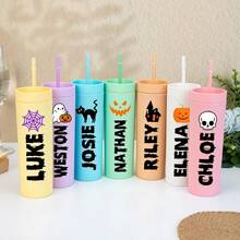 1PC Personalized Tumbler With Lid And Straw,Custom Name Gift,Personalized Tumbler GIft,Bridesmaid Groomsman Gifts,Custom Skinny Tumbler,Christmas Gift - Multicolor - View 8