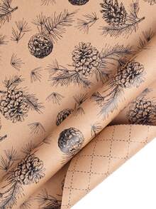 1pc Vintage Kraft Paper For Christmas, Gift Wrapping Paper For Christmas Party Decoration