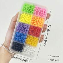 10 Colors 1000pcs Standard Accessory Pack / 15 Colors 1500pcs Deluxe Accessory Pack, Magic Water Beads Puzzle Toys For Boys Girls DIY Peg Beads Creative Fun Craft Kids Children Birthday Gift