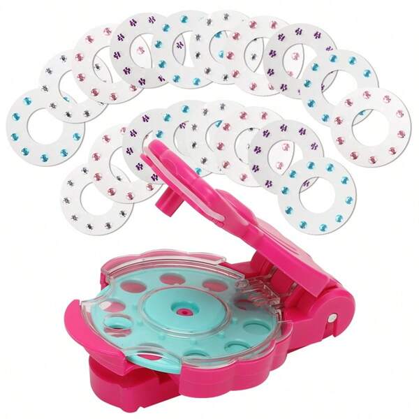 100 piezas/120 piezas/220 piezas Conjunto de accesorios para el cabello con diamantes de presión para niños, juguetes de vestir para niñas, juguetes brillantes de bricolaje para decoración del cabello, herramienta de peinado de joyas de diamantes, serie brillante con herramientas de peinado encantadoras, regalos de cumpleaños/Halloween/Navidad para niñas (algunos colores de accesorios al azar)