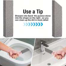 4块/3块/2块/1块浮石清洁套装，配1个通用手柄，灰色浮石清洁器，适用于清洁马桶、浴室、厨房、水疗中心、泳池，可去除水垢，也可作为马桶刷使用。 - 彩色 - 查看 9