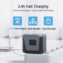 PHILIPS 便携式全球旅行适配器（型号：SPS1001A/93）- 英国/日本/欧盟插头转换器，兼容 200 多个国家/地区，升级版 USB-C 快速充电，高功率，适用于笔记本电脑和智能手机的二合一设计 - 查看 6