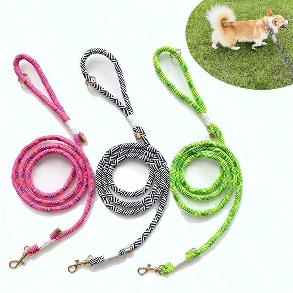 180cm Pet Leash, Round Rope Dog Walking Leash For Small, Medium And Large Dogs, No-Choke Pet Leash