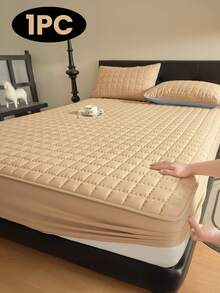 1件床笠，床上用品，床垫保护套，亲肤床垫套，卧室装饰，透气绗缝床垫垫，适用于8-15英寸床垫，房间装饰，静音床垫套，适用于卧室、客房，深口袋设计，床垫套，防尘床笠，适用于单人床、双人床、大号床、特大号床，仅包含床笠，不含枕套，床上用品礼品，可机洗，秋季家居装饰，婚礼，秋季装饰 - 彩色 - 查看 9
