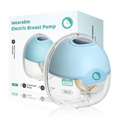 1 Piece, 180ml Wearable Electric Breast Pump, Three Modes: Lactation Mode, Massage Mode, Pumping Mode, Each Mode Has 9 Adjustable Settings, Low Noise, Anti-Spill Design