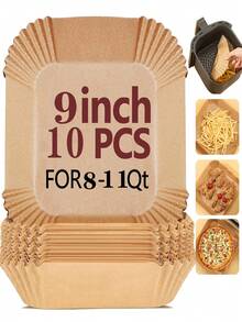 300 pièces/200 pièces/100 pièces/50 pièces/30 pièces/10 pièces Papier sulfurisé, tapis de cuisson, papier huilé en silicone, bols en feuille d'étain, tapis de cuisson en forme de bols pour empêcher tout résidu ou graisse de fuir au fond de la friteuse à air. Fournitures pour dîner en famille, fournitures pour fête