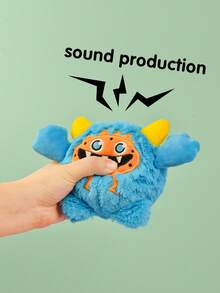 Halloween Dog Toys Monster Design Funny 3 IN 1 Interactive Pet Toys, Puppy Teething Toys Dogs Birthday Gifts, Durable Dog Balls For Small Medium Large Dogs