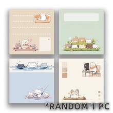 1 Peça/4 Peças Blocos de Anotações Adesivos de Gato 3x3 Fofos e Estéticos para Escola, Escritório e Casa - Presentes Ideais para Professores, Mulheres e Colegas de Trabalho, Suprimentos Escolares, Volta às Aulas