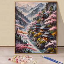 16x20英寸成人数码油画套装 - 简易丙烯颜料套装，含画笔和颜料，是家居装饰和生日、父亲节、圣诞节、母亲节礼物的完美之选。