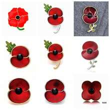 Spilla con papavero smaltato rosso, souvenir del Remembrance Day nel Regno Unito, accessorio per Ognissanti, gioiello per la Festa degli Insegnanti, accessorio per costumi, ciondolo per borse, accessorio per l'ufficio, regalo di Natale