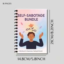 1pc Self-Sabotage Breaker Planner – 16-Page Awareness & Mindset Reset Workbook, Procrastination Fix Sheets, Behavior Insight Quizzes, Confidence & Personal Growth Action Pages - A5 - View 8