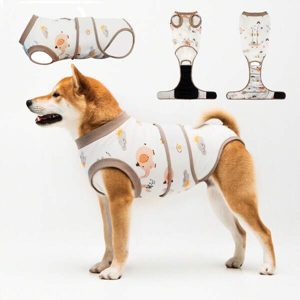 Traje de recuperação para cirurgia canina, Traje de recuperação para cães, castração masculina, Roupa macia para cirurgia de animais de estimação, Vestuário respirável para recuperação de animais de estimação para cuidados pós-procedimento