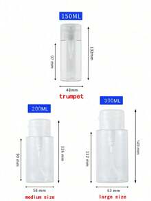 Przezroczysta butelka z prasą, wielokrotnego użytku, dozownik z pompką Push Down, pusty pojemnik na kosmetyki i aceton, butelka podróżna z pompką, akcesoria podróżne, niezbędne rzeczy do łazienki w akademiku, niezbędne rzeczy do podróży, organizer podróżny na plażę, wakacje letnie, powrót do szkoły