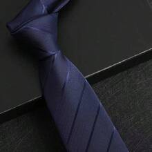 8cm Striped Necktie, Fashion Business Casual Formal Tie, Suitable For Groom Wedding