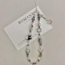 1 Piece Unique Beaded Phone Lanyard With Star And Pearl Decoration, Acrylic Bead Pendant, Multifunctional Phone, Camera, Earphone Accessory, Fashionable Handheld Decoration - 星形串珠 - 查看 6