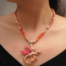 1 buc. Colier vintage în ediție limitată, cu design 3D de pisică, de nișă luxoasă, exagerată, de lux, bijuterii de modă de înaltă calitate, realizat din bază de aliaj cu accente de pietre prețioase, potrivit ca și cadou pentru Halloween, Crăciun și alte ocazii speciale, cum ar fi purtarea zilnică, petreceri, banchete.