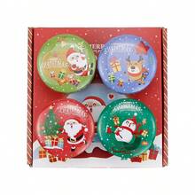 1pc Snowman & Santa Claus Metal Candle Tin, Scented Candle, Home Decor Party Favor New Year Gift Gifts Birthday Graduation Christmas Decorations Room Decor Christmas, Christmas Gifts