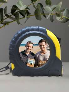 Cinta métrica personalizada, cinta métrica con foto personalizable - Regalo para papá - Material de plástico y goma, regalo cálido para el Día del Padre, cumpleaños, Navidad - Herramienta de carpintería artesanal, multifuncional, duradera, elegante - Multicolor - Ver 4