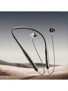 Lenovo E500 Magnetic Anti-Loss Bluetooth Earphones, Neck-Hanging Comfortable Sports Earbuds, Long-Lasting Battery Life Supports Long-Term Use, Essential For Running And Fitness Training, Black - Black - View 1