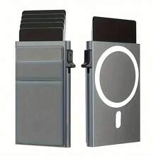 OBCREATOR 男士 RFID 屏蔽磁卡夹 - 单视图钱包，黑色金属设计，适用于 ，适合节日和日常使用，钱包卡夹，现代配饰，耐用结构，男士礼物，周年纪念礼物，趣味礼物，小礼物，礼物创意，男士生日礼物 - 彩色 - 查看 13