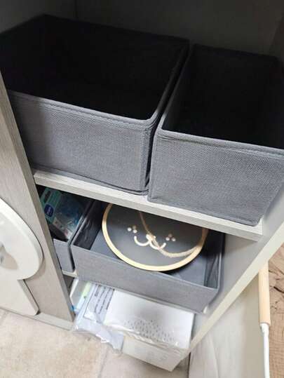 Grauer faltbarer Stoffkorb, Stoffschrank Schubladenorganizer, Korb, Box, Baby Kleidung Teiler, Unterwäsche, BH, Socken, Unterwäsche, Weiß, Schrank Aufbewahrungsorganizer, Schrank, Schlafzimmer, Zuhause, Wohnheim, Schrank Aufbewahrungsbox, Schlafzimmer Dekoration, Weihnachtsgeschenke, Heim Aufbewahrung und Organisation