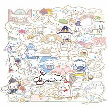 Sanrio 52PCS/ Bag Sanrio Sticker Halloween Q Version Graffiti Sticker Decoration Guitar Notebook Suitcase DIY Waterproof Cartoon Cute Pocket Book Bicycle Sticker Multiple Types Of Optional DIY Belong To Their Own Exclusive Items Wall Decor Room Decor Wall Stickers Wall Sticker Stickers Home Decor
