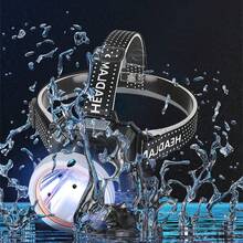 1 件强光 LED 头灯，XPG 超亮 LED 头灯，3 种照明模式，大光圈泛光头灯手电筒，多用途可充电头灯，带可调节头灯，便携式户外头灯，适用于夜间骑行、露营、徒步旅行、钓鱼、狩猎、探险、登山、紧急情况 - 黑色 - 查看 11