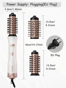CRASTS 2-In-1 Automatic Curling & Straightening Hot Air Brush, Dual-Use Curling & Straightening Styler, Damage-Free Hair Styling