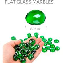 0.97 Pounds, Flat Glass Marbles, Blue Mixed Gemstone Vase Fillers Beads Decorative Glass Pebbles Floral Fish Rocks Vases Table Scatter Aquarium Decor