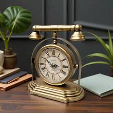 Vintage Iron Retro Painted Desk Clock, Decorative Table Clock, Retro Home Decor Clock, Living Room Bedroom Office Decor Clock, Minimalist Fashion Desk Clock, Silent Desk Clock Accessory Room Decor