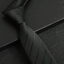 8cm Striped Necktie, Fashion Business Casual Formal Tie, Suitable For Groom Wedding