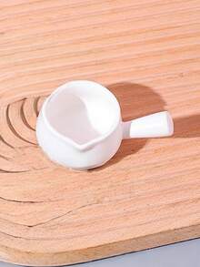 1PC可爱长柄手绘陶瓷奶壶奶壶迷你小奶杯咖啡配件奶杯带手柄西餐果汁桶适用于餐厅厨房调味、学校用品