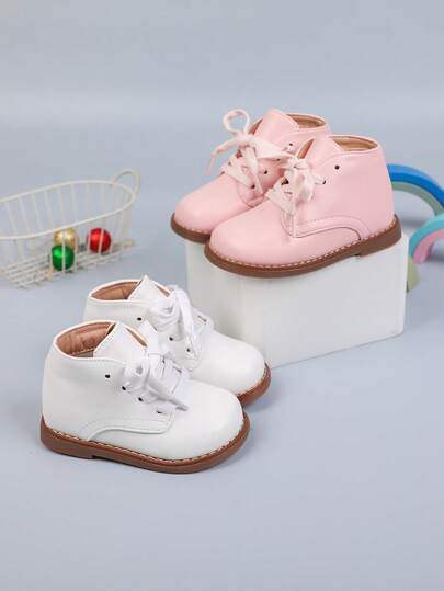 1双秋冬新款软底防滑舒适轻便PU防水室内/室外休闲运动靴，适合幼儿