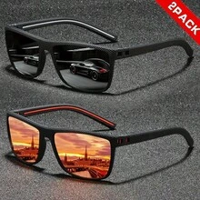 New Stylish Square Fashion Glasses For Men, Outdoor Sports Driving Fishing Cycling Glasses, Colorblock Casual Unisex All Season