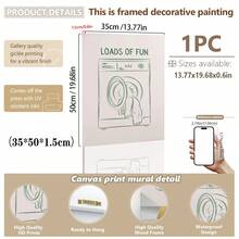 1pc, Canvas Wall Art, Framed Wall Decoration, Fun Posters, Fun Laundry Prints, Laundry Room Decoration, Cute Quote Prints, Minimalist Wall Art, Self-Service Laundry Posters, Green Laundry Prints, Bathroom Decoration, Home