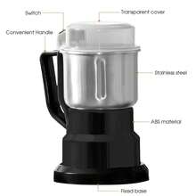 Coffee Grinder, Coffee Machine, Electric Grinder, Coffee Grinder, Electric Powder Grinder, Kitchen Small Appliances, Spice Grinder, 3-Hole EU/UK Standard Plug (Black/Silver Base), 500 Ml Large Capacity, Kitchen Appliance, Small Grinder Mixer, Suitable For Grinding Coffee, Spices, Nuts And Grains. Stocking Fillers