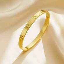 New Luxury Sparkling Four-Leaf Clover Bracelet Set, Suitable For Daily Wear And Gift Giving - Yellow Gold - View 2