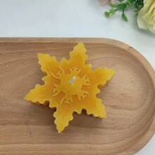 1pc Christmas Snowflake Shaped Scented Candle, Home Decor Fragrance Ornament Christmas Decorations Room Decor, Christmas Gifts