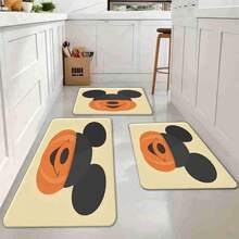 1pc Piece Printed Entrance Doormat,1pc Funny Halloween Welcome Doormat Non-Slip Mat Smiling Pumpkin Mouse Ear Design Festive Fall Autumn Home Decor Indoor Outdoor Entrance Kitchen Bathroom Floor Rugs Mats Gift Foldable Easy Cleaning Absorbent Anti-Slip Decorative Floor Rug, Bathroom Mat, Corridor Carpet - Mixed Colors - View 6