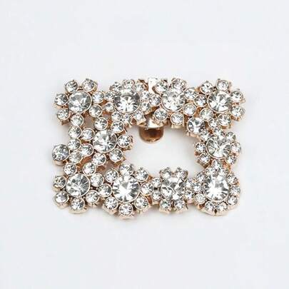 Square Rhinestone Shoe Clips Elegant Shoe Accessories Sparkly Shoe Clips For Women