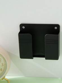 Wall-Mounted Phone Charging Box Holder, Adhesive Remote Control Holder Base, No Drilling Required Wall Storage Rack