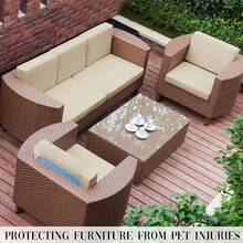 1pc Minimalist Solid Color Milk Silk Elastic Sofa Seat Cover, Universal Fit For All Seasons - Beige - View 7