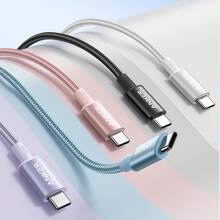 anker Cable de carga rápida A875, diseño reforzado de interfaz anti-rotura, ajuste inteligente de corriente que no dañará los dispositivos, material TPE reforzado anti-doblado, duradero, azul