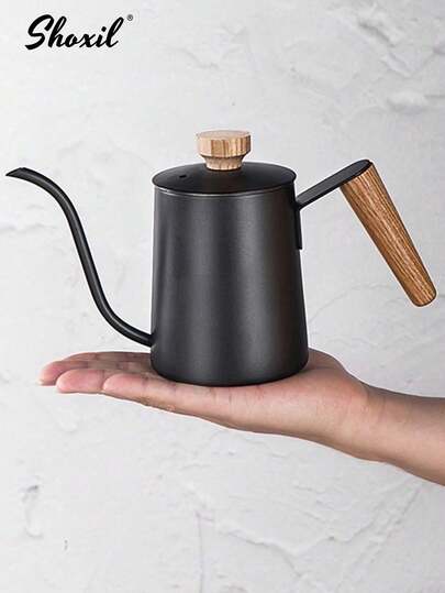 shoxil 1pc 350ml (12oz)/600ml (20oz) Mini Pour-Over Coffee Kettle – Stainless Steel Coffee Pot For Precise Brewing.