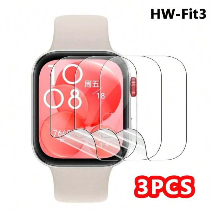 Folia ochronna z hydrożelu kompatybilna z Watch Fit 3/4/4Pro Miękka przezroczysta osłona ekranu, nie szkło Ultracienki, elastyczny materiał TPU Odporny na zarysowania Przejrzystość HD Bez pęcherzyków powietrza Łatwa instalacja Pełne pokrycie - 3 szt. - Zobacz 10