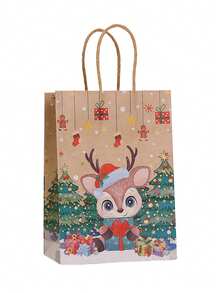 4/12/18/30 buc Pungi de cadouri din hârtie kraft de Crăciun, Ambalaj cadouri de Crăciun, Pungi de cadouri pentru petrecere de Crăciun, Ambalaje cadouri de Crăciun, Pungi tote de Crăciun, Decorațiuni de Crăciun, Pungi de cumpărături de Crăciun. Pungi de ambalare cadouri de Crăciun, Pungi de hârtie kraft, Pungi de cumpărături pentru mall, Moș Crăciun, Brad de Crăciun, Reni, Fulg de zăpadă, Pungi de hârtie kraft imprimate cu elemente de Crăciun cu omuleț de turtă dulce, Crăciun 2026