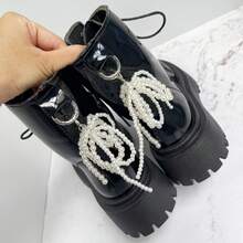2pcs Beaded Bow Shoe Charms, Elegant Accessories For Boots/Shoes, Suitable As Gift For Girlfriend