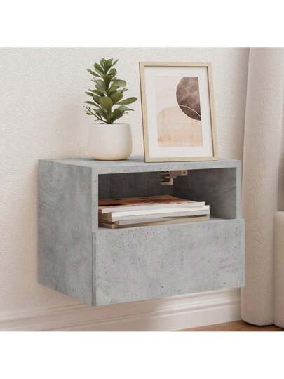 VidaXL TV Wand Unit 40x30x30 Cm, Finished Wood, Concrete Grijs