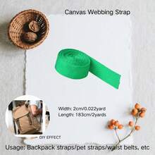 1pc 2yards Webbing Strap Canvas Polyester Ribbon For Knapsack Strapping Bags Crafts DIY For Christmas Decoration
